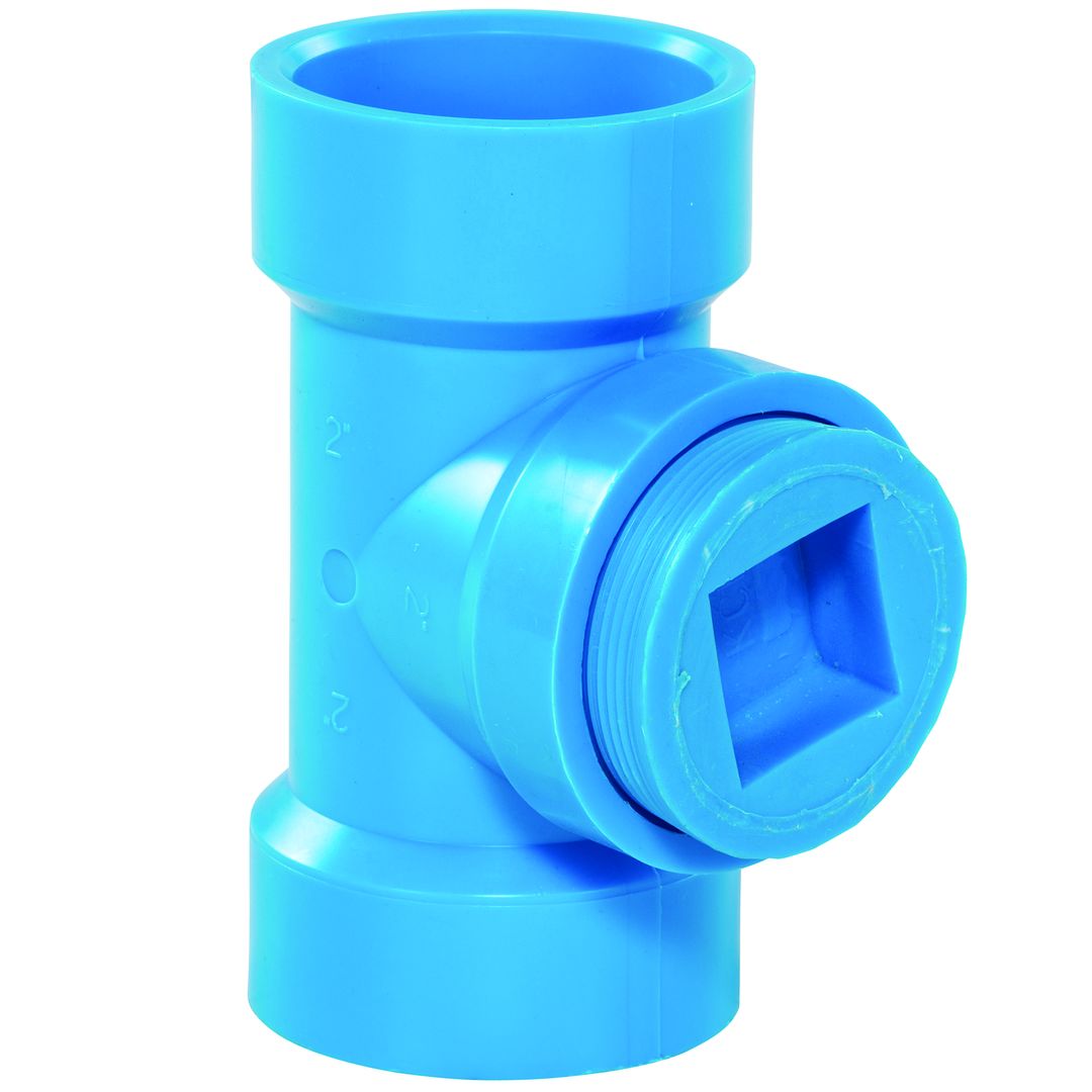 Product Image - Cleanout Tees Blueline FRPP SF - Angle