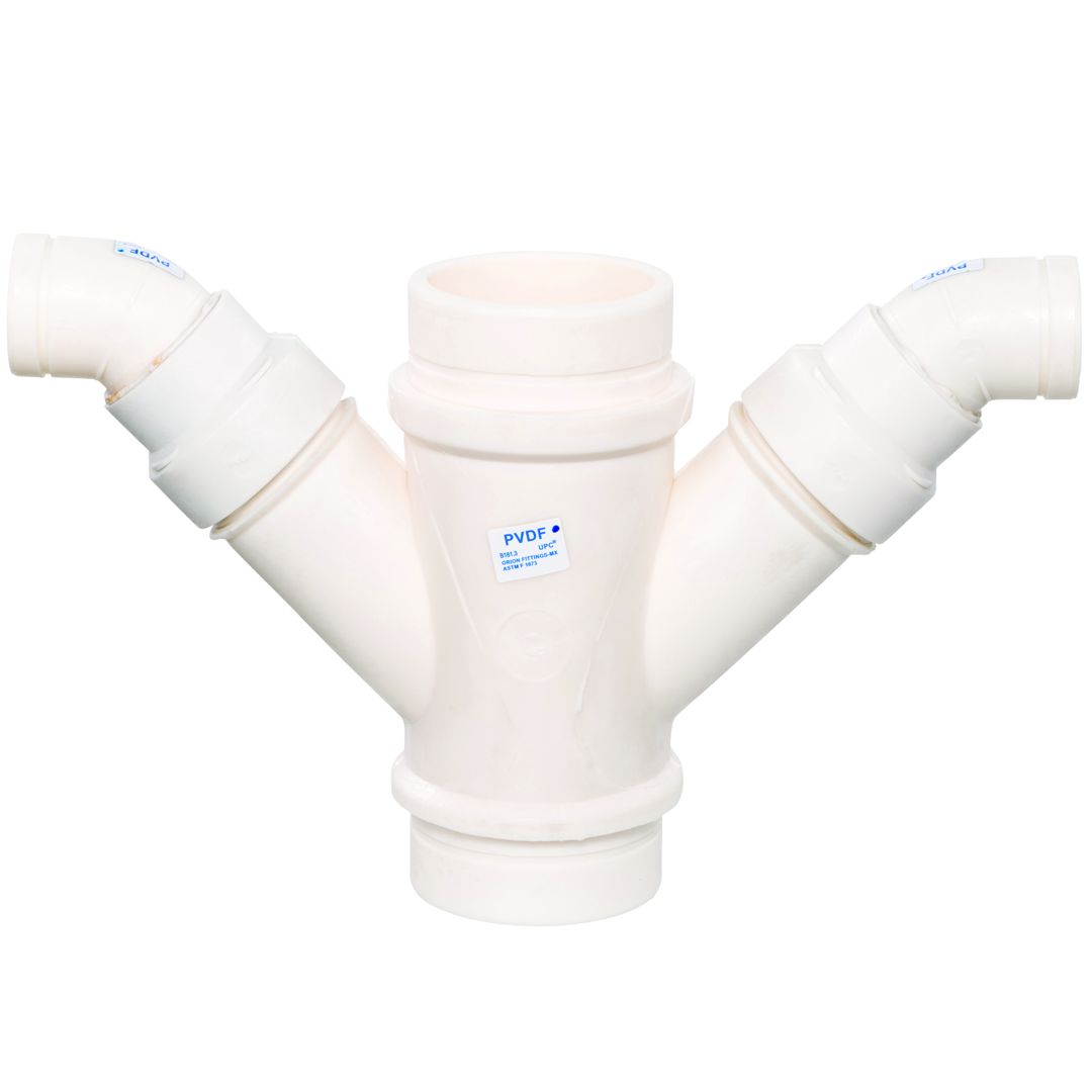 Product Image - Reducing Double Long Turn Wyes Plenum Plus PVDF NH